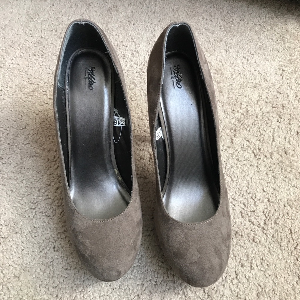 Suede high heels